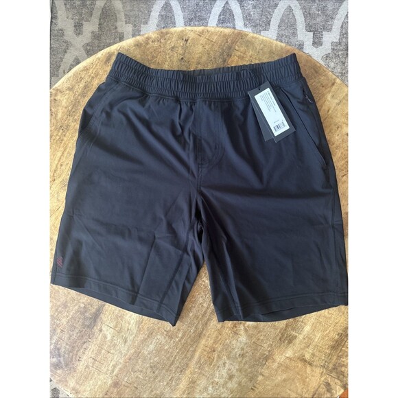 NWT Rhone Mens 9" Mako Shorts Black Unlined Athletic Active Gym Stretch Sz Small - Picture 3 of 6